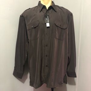 Men’s bagazio 2x button up NWT brown